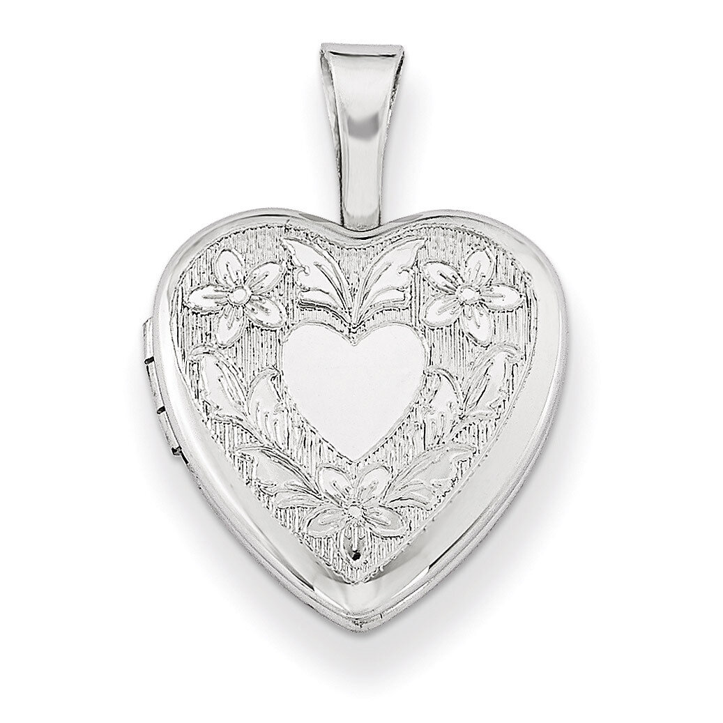 Heart Wings 12mm Heart Locket Sterling Silver QLS488
