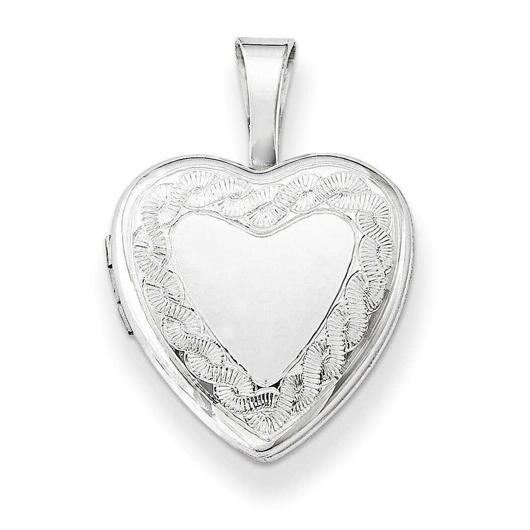 Twisted Border 12mm Heart Locket Sterling Silver QLS489, MPN: QLS489, 883957582092