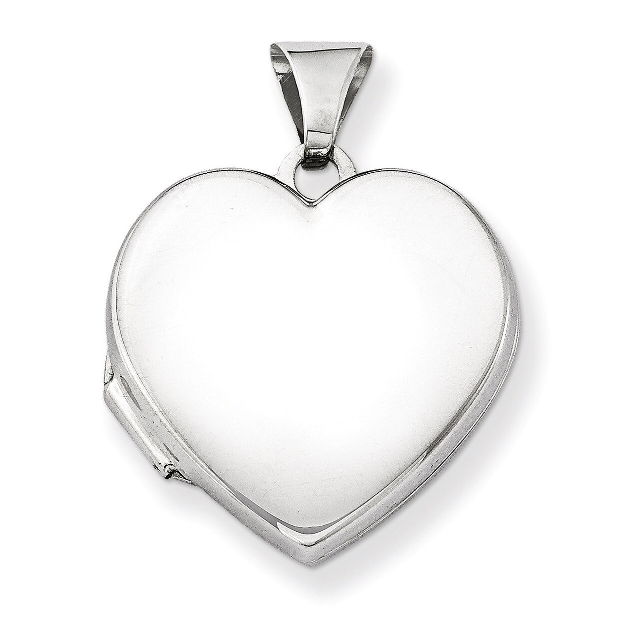 Plain 18mm Heart Locket Sterling Silver QLS90, MPN: QLS90, 886774116693