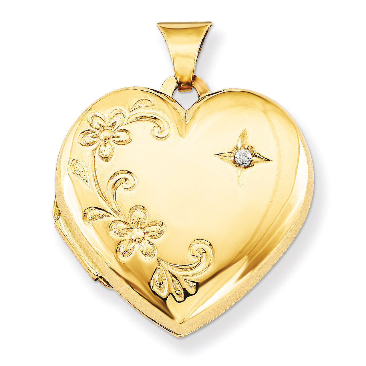 Diamond Family Heart Locket 14k Yellow Gold XL144