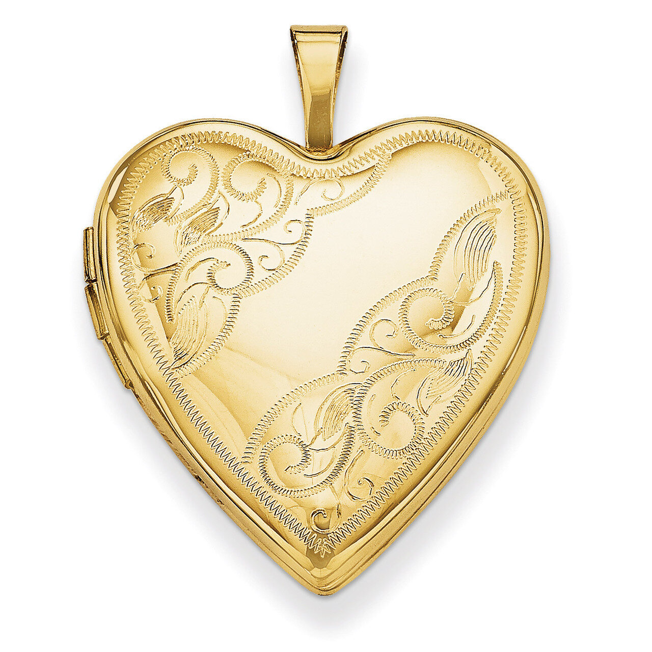 Side Swirl Heart Locket 14k Gold 20mm XL592, MPN: XL592, 883957143477