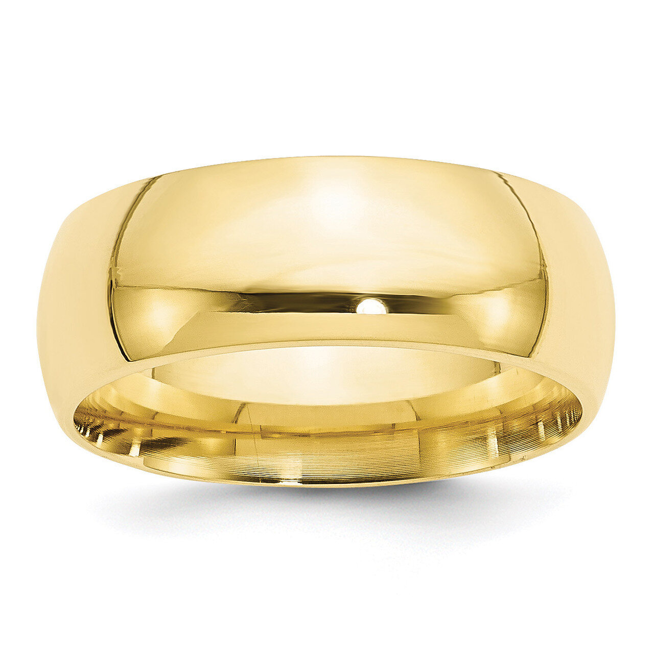 8mm Standard Comfort Fit Band 10k Yellow Gold Engravable 1CF080-10
