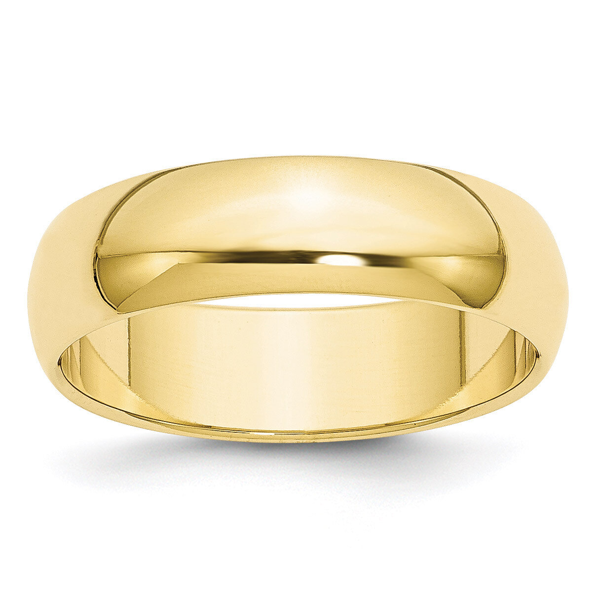 6mm Half Round Band 10k Yellow Gold Engravable 1HR060-12.5, MPN: 1HR060-12.5, 886774297156