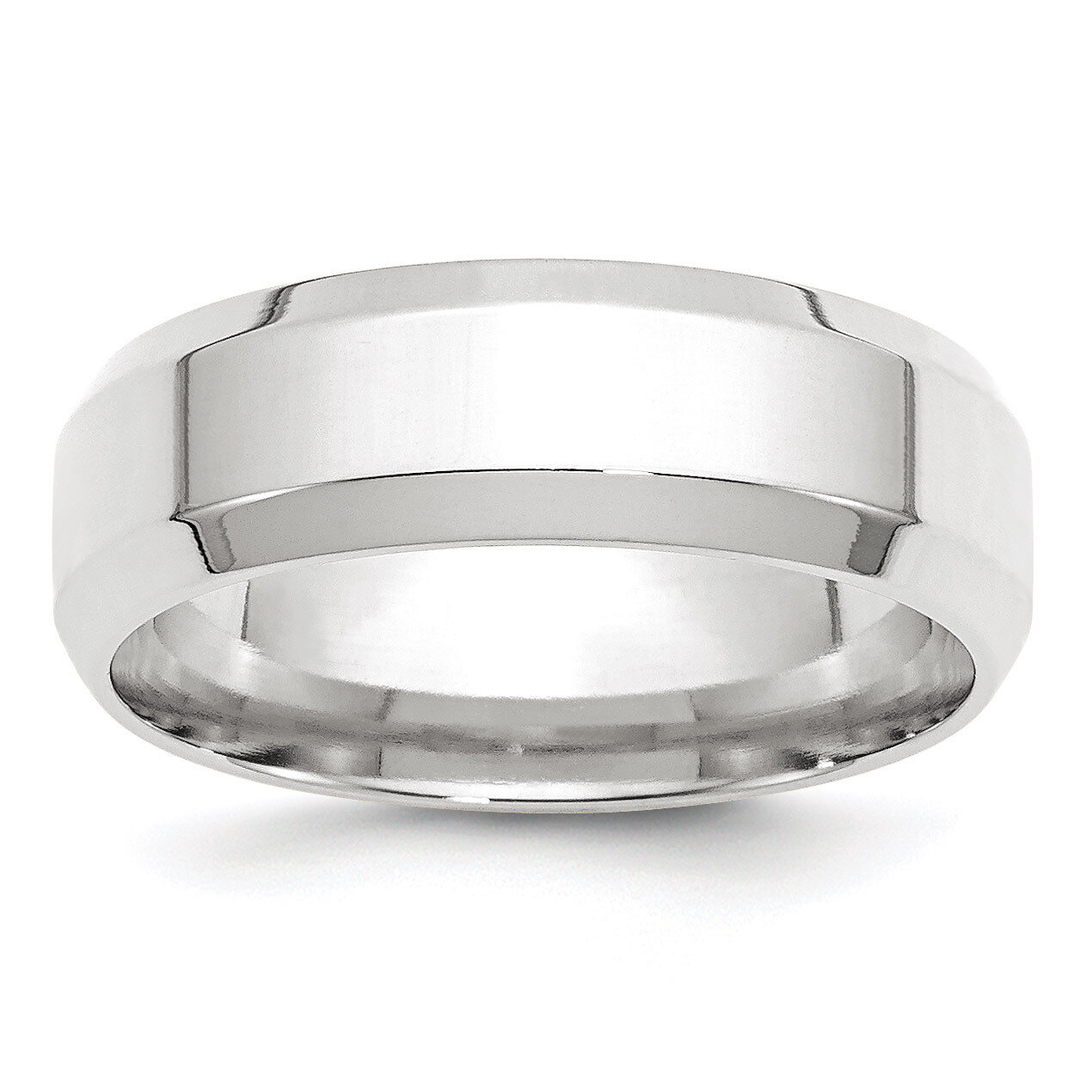 7mm Bevel Edge Comfort Fit Band 10k White Gold Engravable 1WBEC070-10, MPN: 1WBEC070-10, 8867744572…