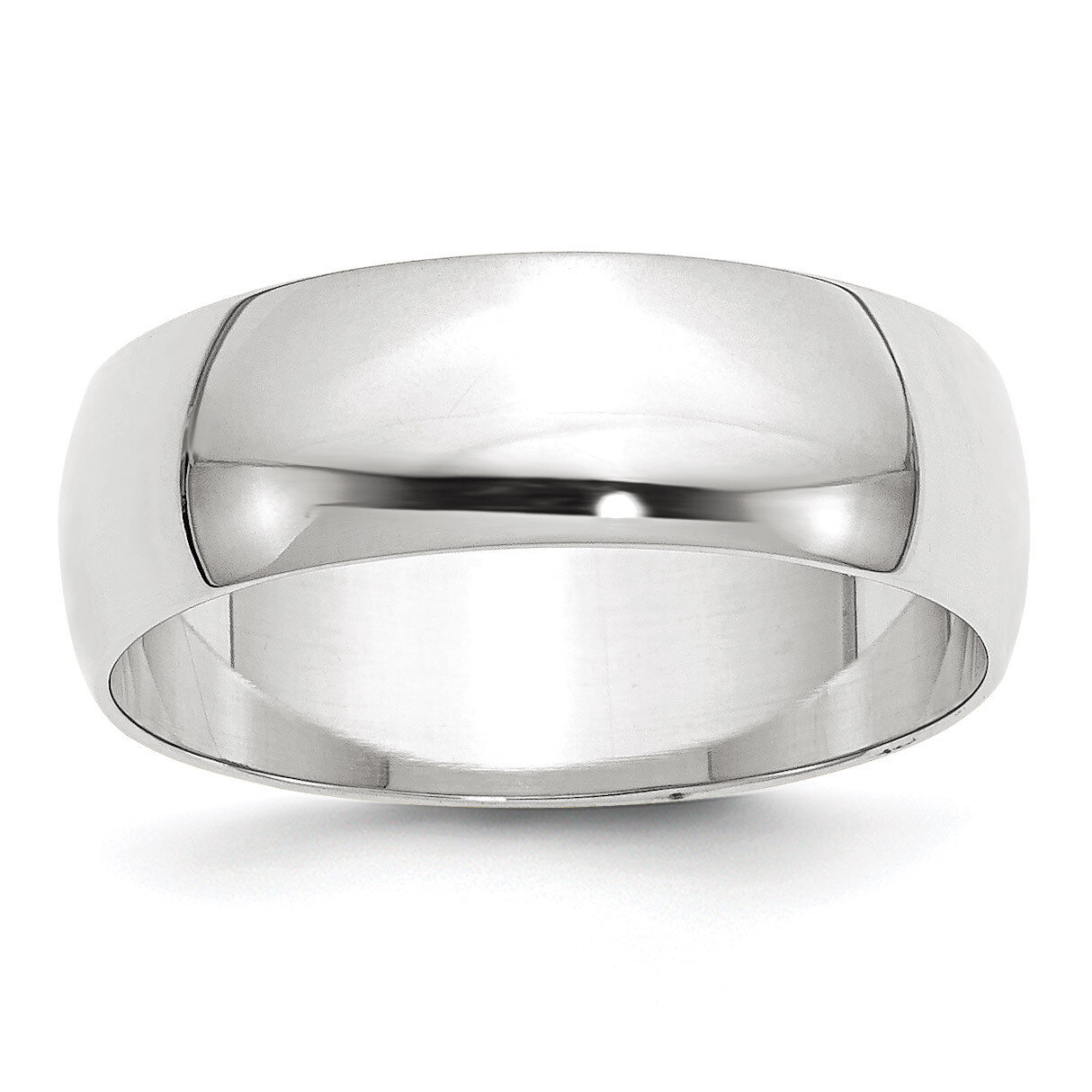 7mm Lightweight Half Round Band 10k White Gold Engravable 1WHRL070-10, MPN: 1WHRL070-10, 8867744700…