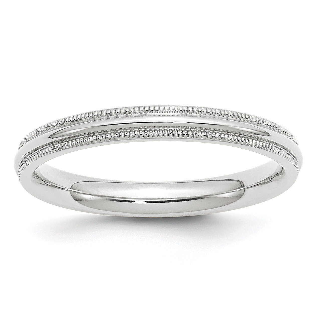 3mm Milgrain Comfort Fit Band 10k White Gold Engravable 1WMC030-10, MPN: 1WMC030-10, 886774471372