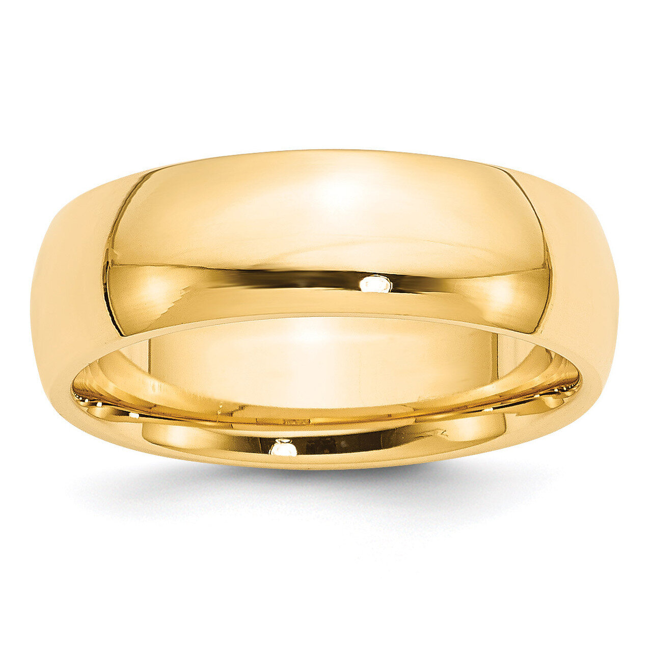 7mm Standard Comfort Fit Band 14k Yellow Gold Engravable CF070-12.5