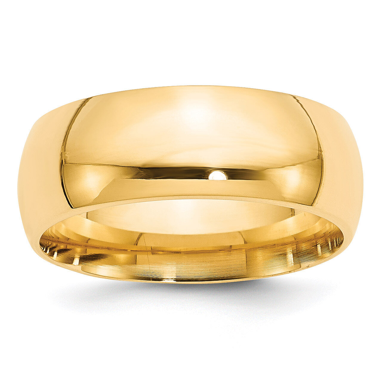 8mm Standard Comfort Fit Band 14k Yellow Gold Engravable CF080-12.5