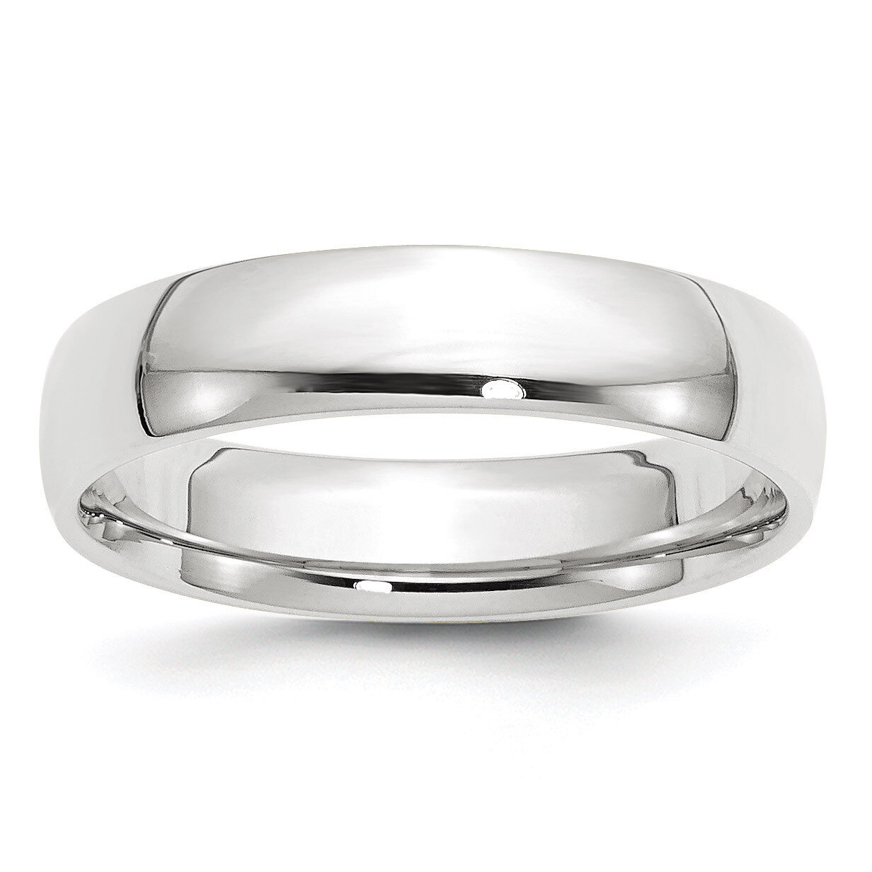 5mm Lightweight Comfort Fit Band 14k White Gold Engravable WCFL050-10