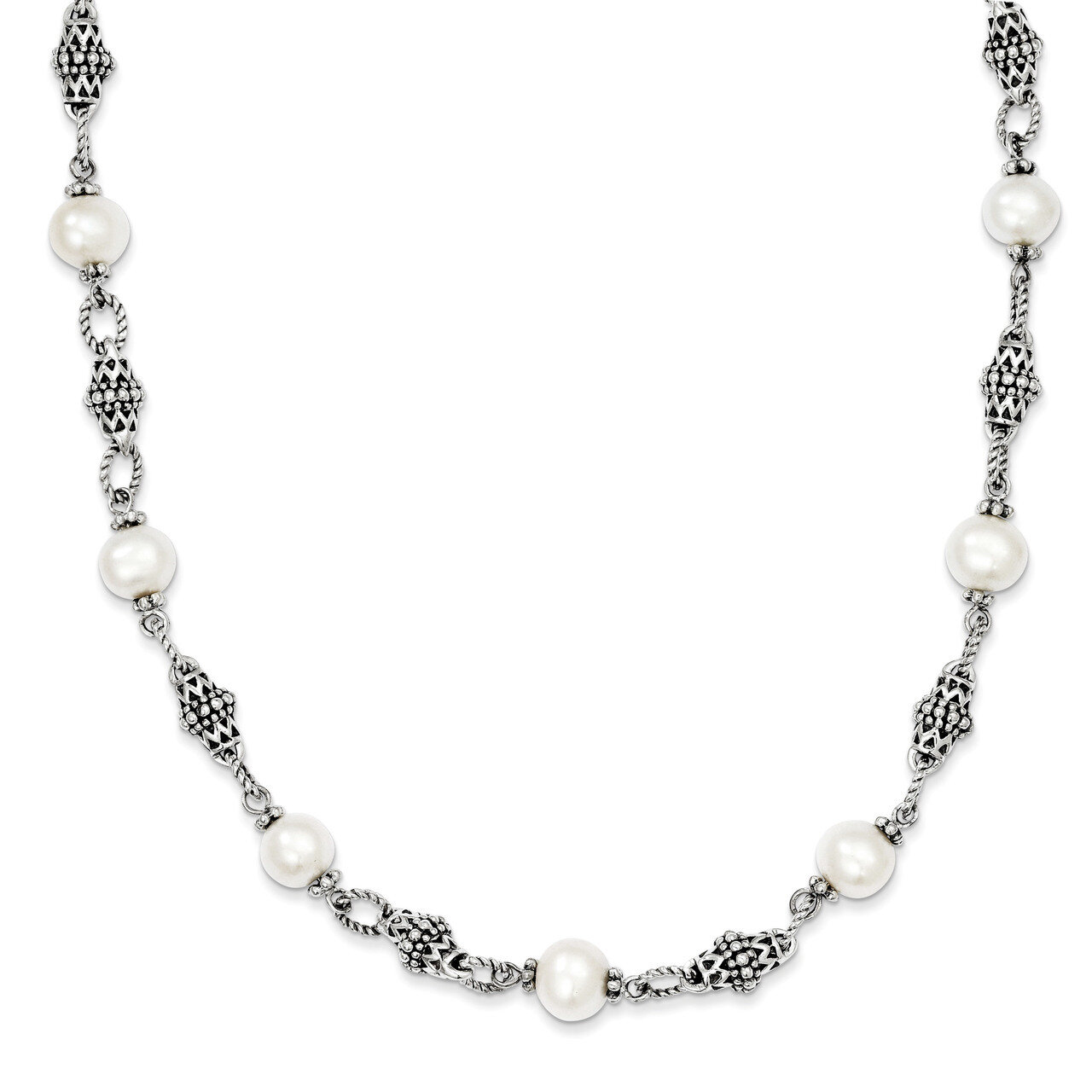 8-8.5mm Cultured Pearl 20in Necklace Sterling Silver QTC432, MPN: QTC432, 883957503912