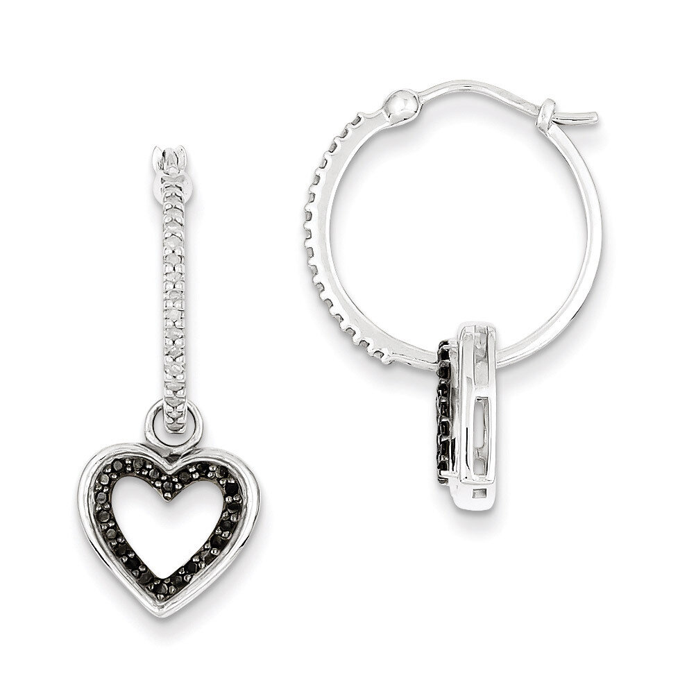 Black &amp; White Diamond Earring Sterling Silver QE7727, MPN: QE7727, 886774189390