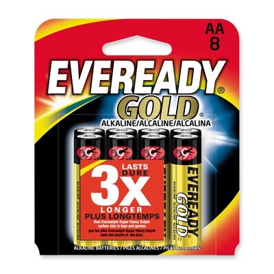 (8) Pack of Eveready Gold Batteries WBAA, MPN: WBAA, 191101637001