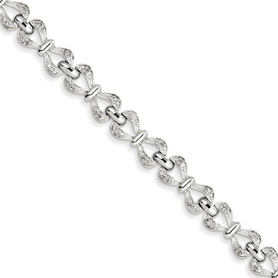 Bracelet Sterling Silver Diamond QDX998, MPN: QDX998, 818050012870
