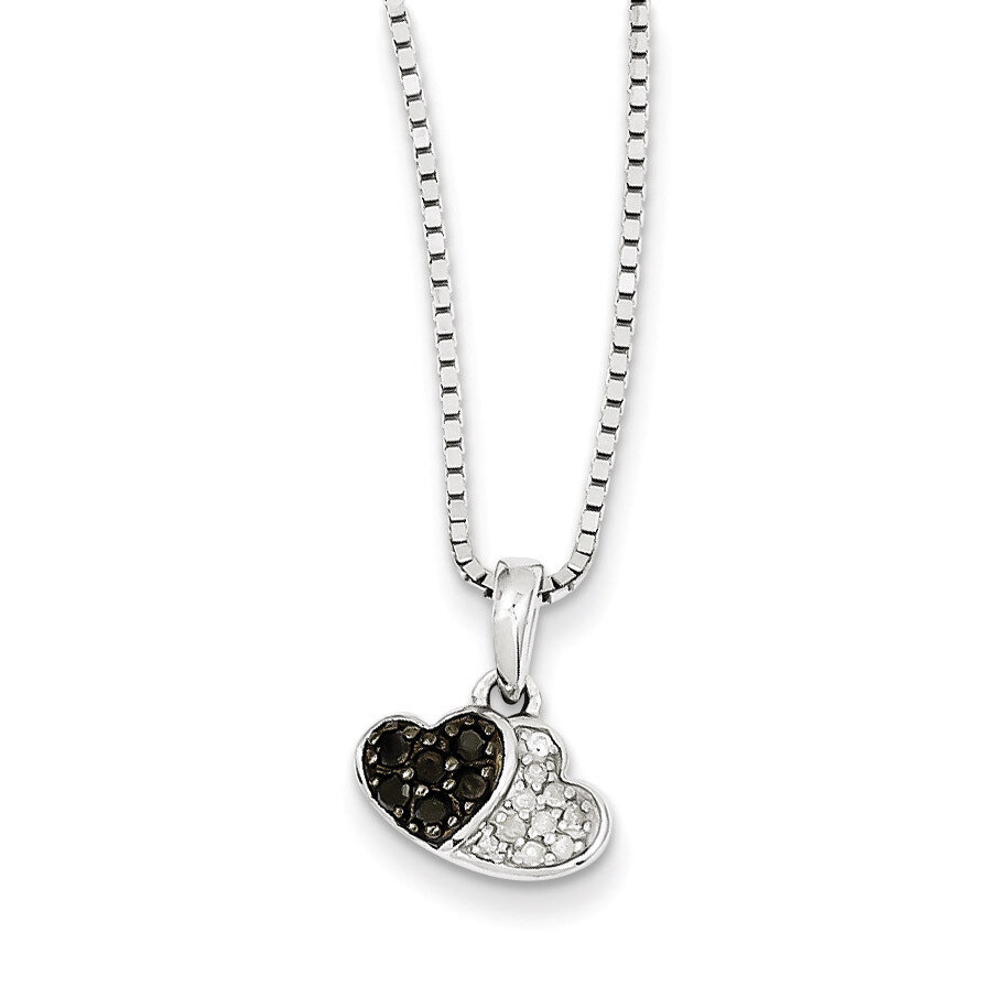 Black &amp; White Diamond Pendant Sterling Silver QP2358, MPN: QP2358, 886774309910