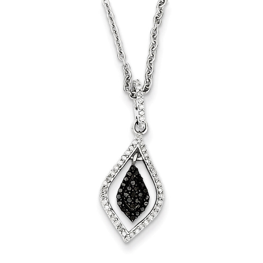 Black and White Diamond Fashion Pendant Sterling Silver QP3839, MPN: QP3839, 883957028781