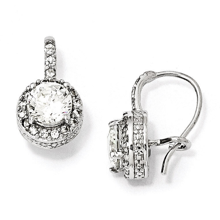 Cheryl M Kidney Wire Earrings Sterling Silver Cubic Zirconia QCM127, MPN: QCM127, 191101184987