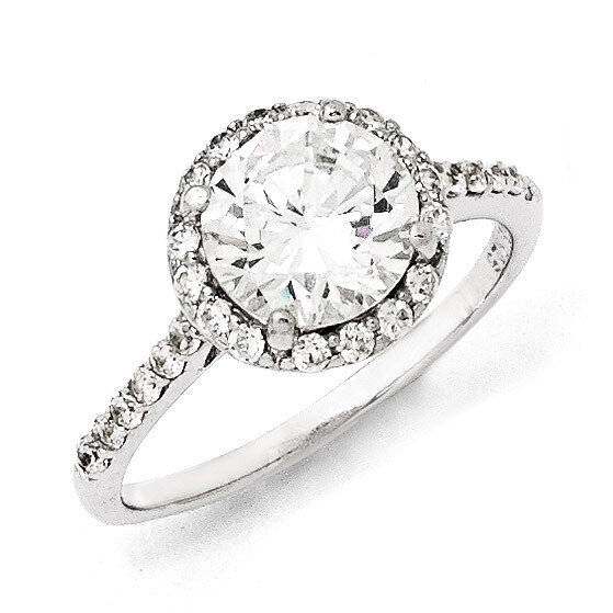 Cheryl M Round Ring Sterling Silver Cubic Zirconia QCM885, MPN: QCM885, 883957398006