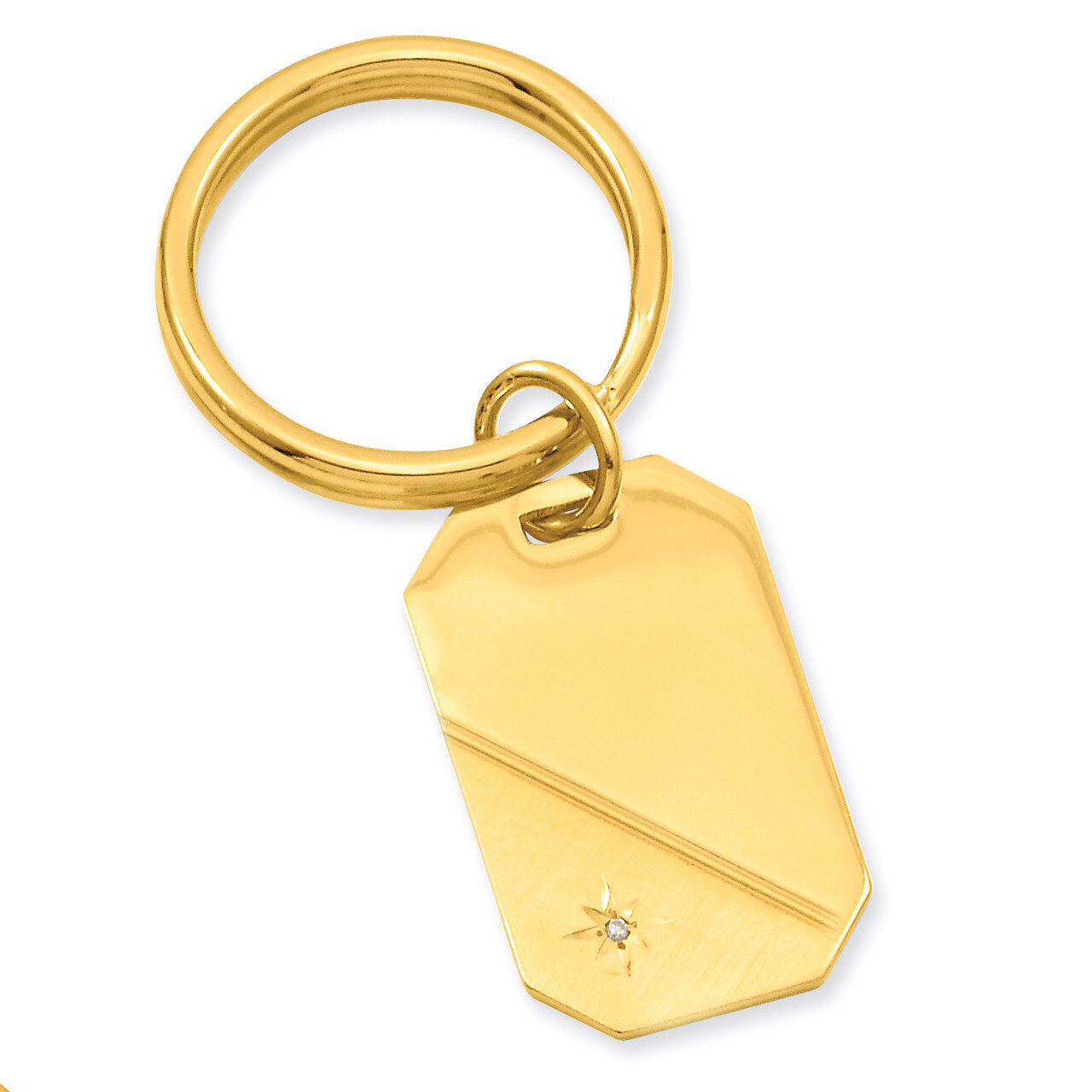 Kelly Waters Star Cut .001ct. Diamond Key Ring Gold-plated GL8688, MPN: GL8688, 196904089613