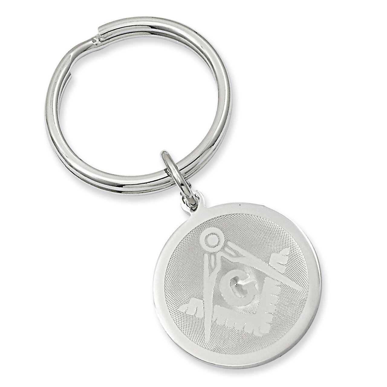 Kelly Waters Round Masonic Key Ring Rhodium-plated GL8702, MPN: GL8702,