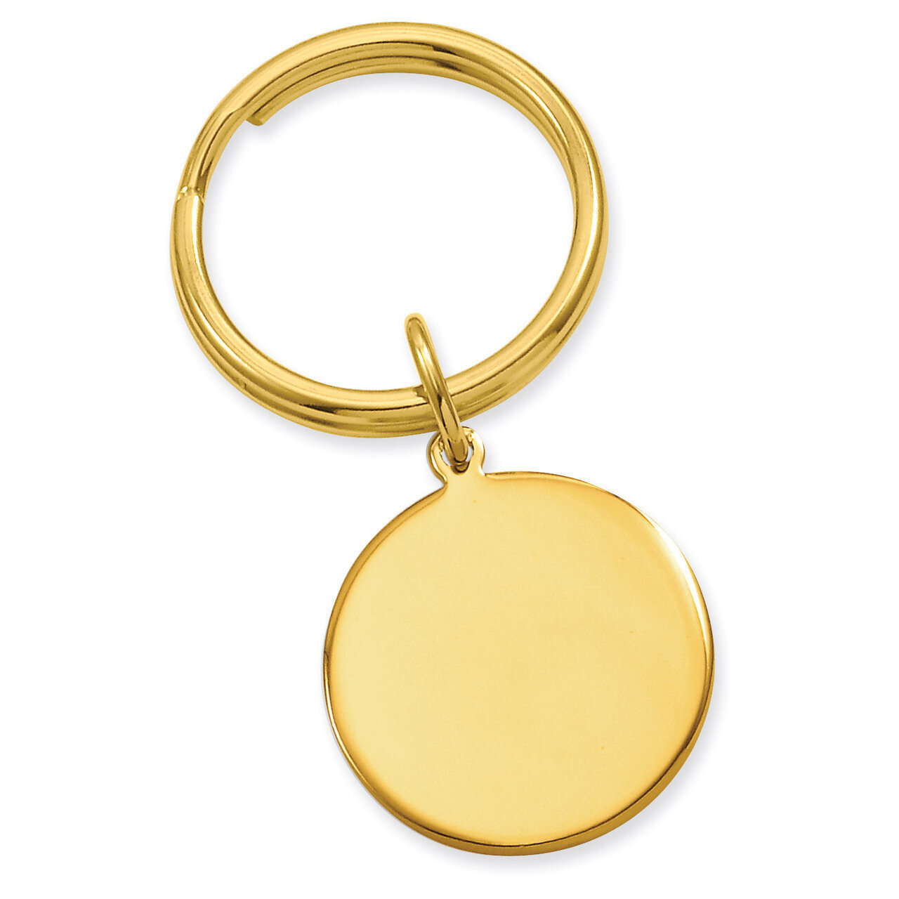 Kelly Waters Round Key Ring Gold-plated Polished GL8706