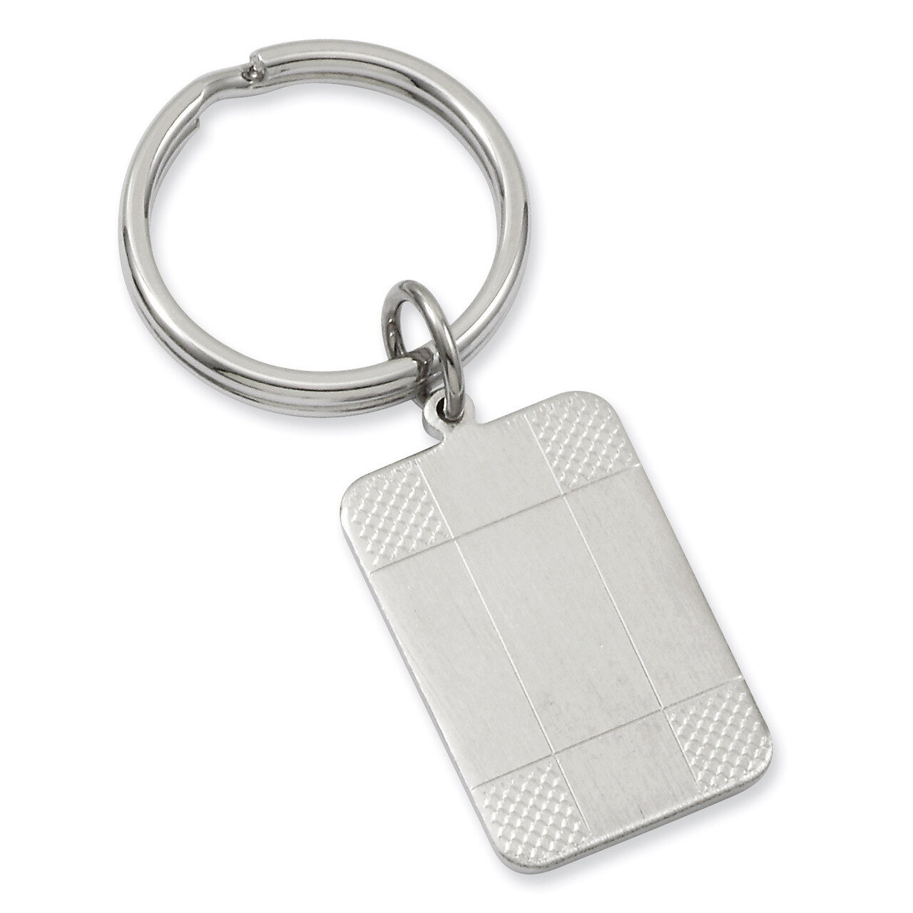 Kelly Waters Patterned Corner Key Ring Rhodium-plated Satin GL8711, MPN: GL8711, 196904088869