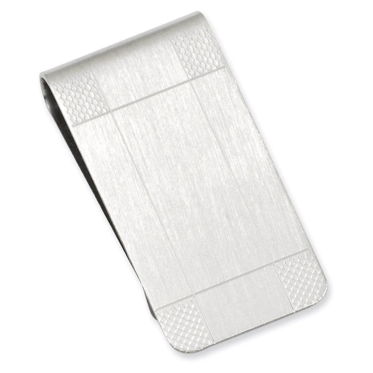 Kelly Waters Patterned Corner Money Clip Rhodium-plated Satin GL8736, MPN: GL8736, 886774643809