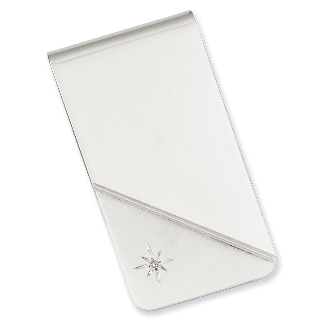 Kelly Waters Star .001ct. Diamond Money Clip Rhodium-plated GL8741, MPN: GL8741, 196904085486