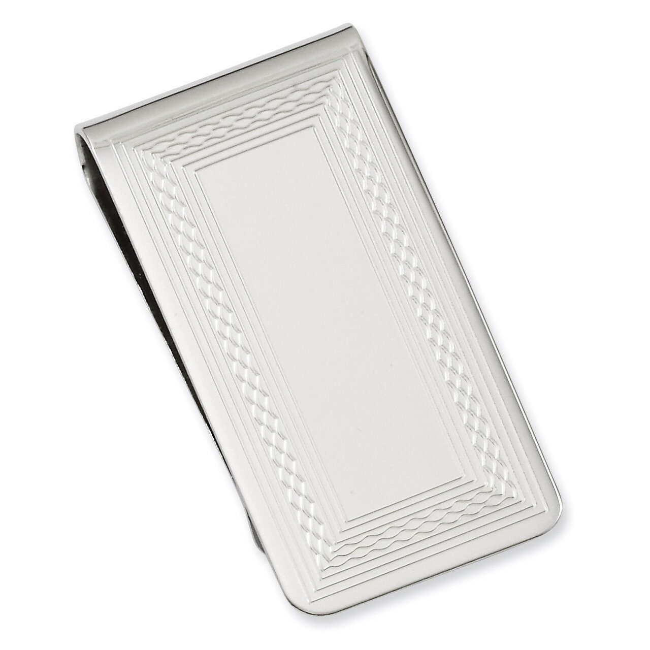 Kelly Waters Patterned Border Money Clip Rhodium-plated GL8752, MPN: GL8752, 191101055454