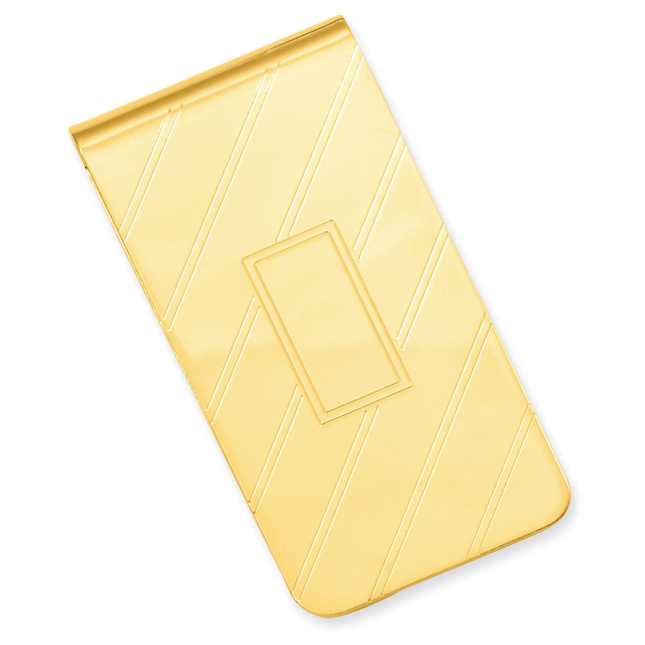 Kelly Waters Etched Diagonal Line Money Clip Gold-plated GL8756, MPN: GL8756, 196904089699