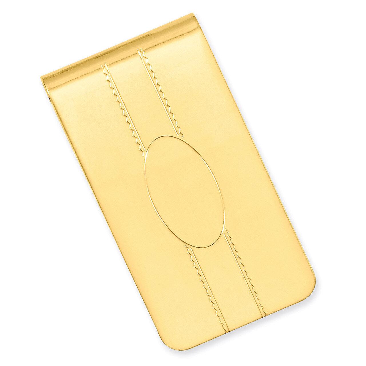 Kelly Waters Engravable Oval Center Money Clip Gold-plated GL8758