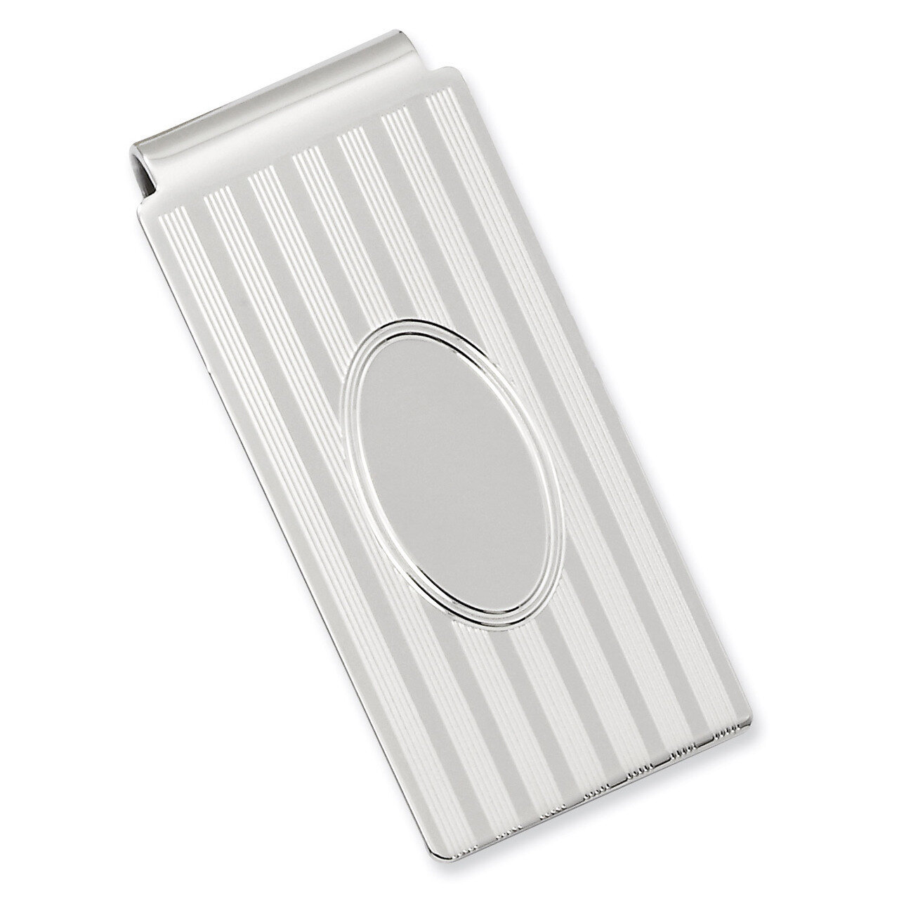 Kelly Waters Horizontal Lines Hinged Money Clip Rhodium-plated GL8767, MPN: GL8767, 191101055409