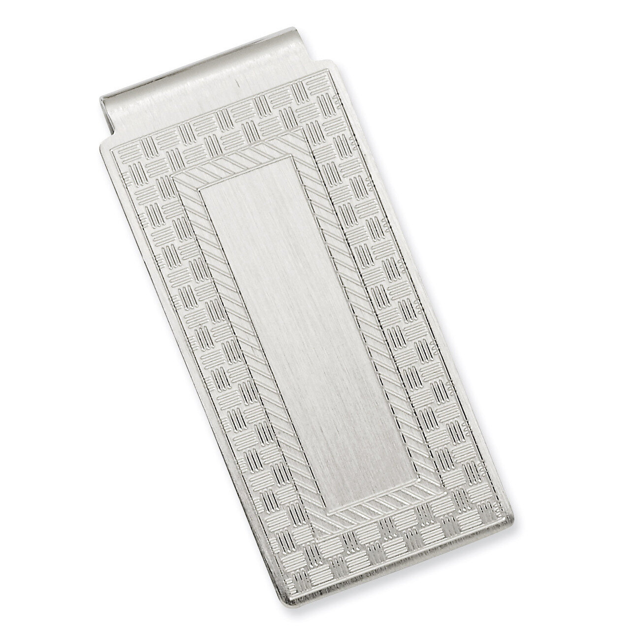 Kelly Waters Checkerboard Hinged Money Clip Rhodium-plated GL8776, MPN: GL8776, 886774643892