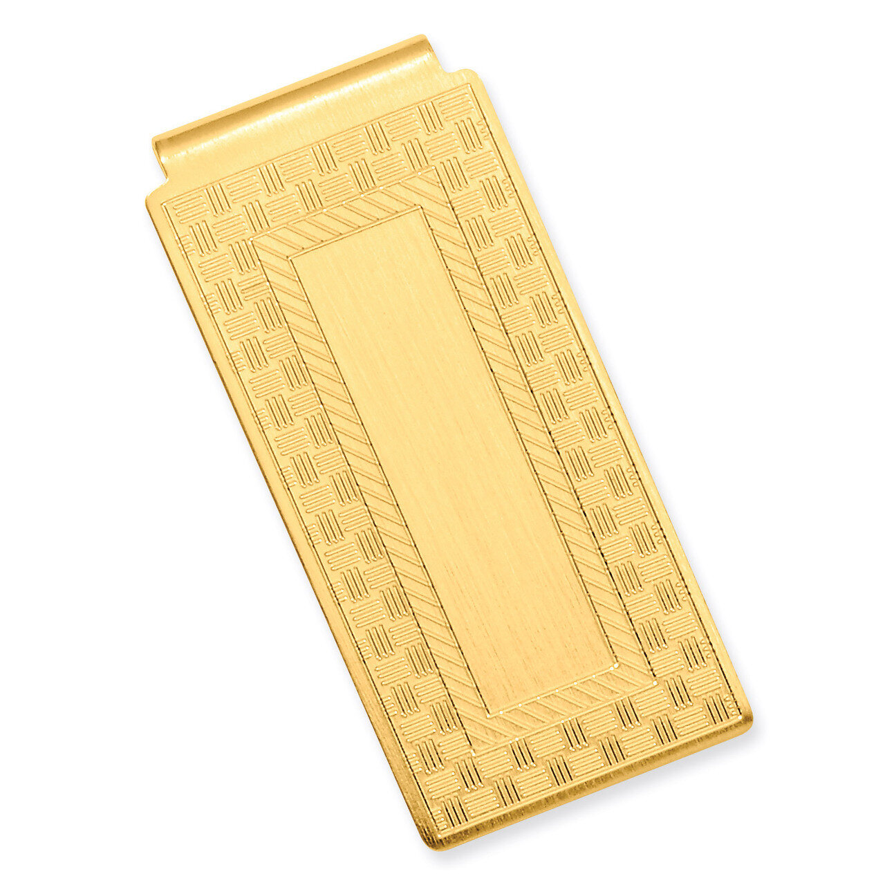 Kelly Waters Checkerboard Hinged Money Clip Gold-plated GL8777