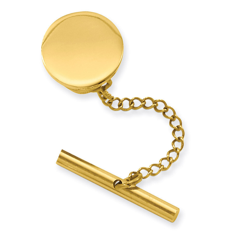 Kelly Waters Round Polished Tie Tack Gold-plated GP3773