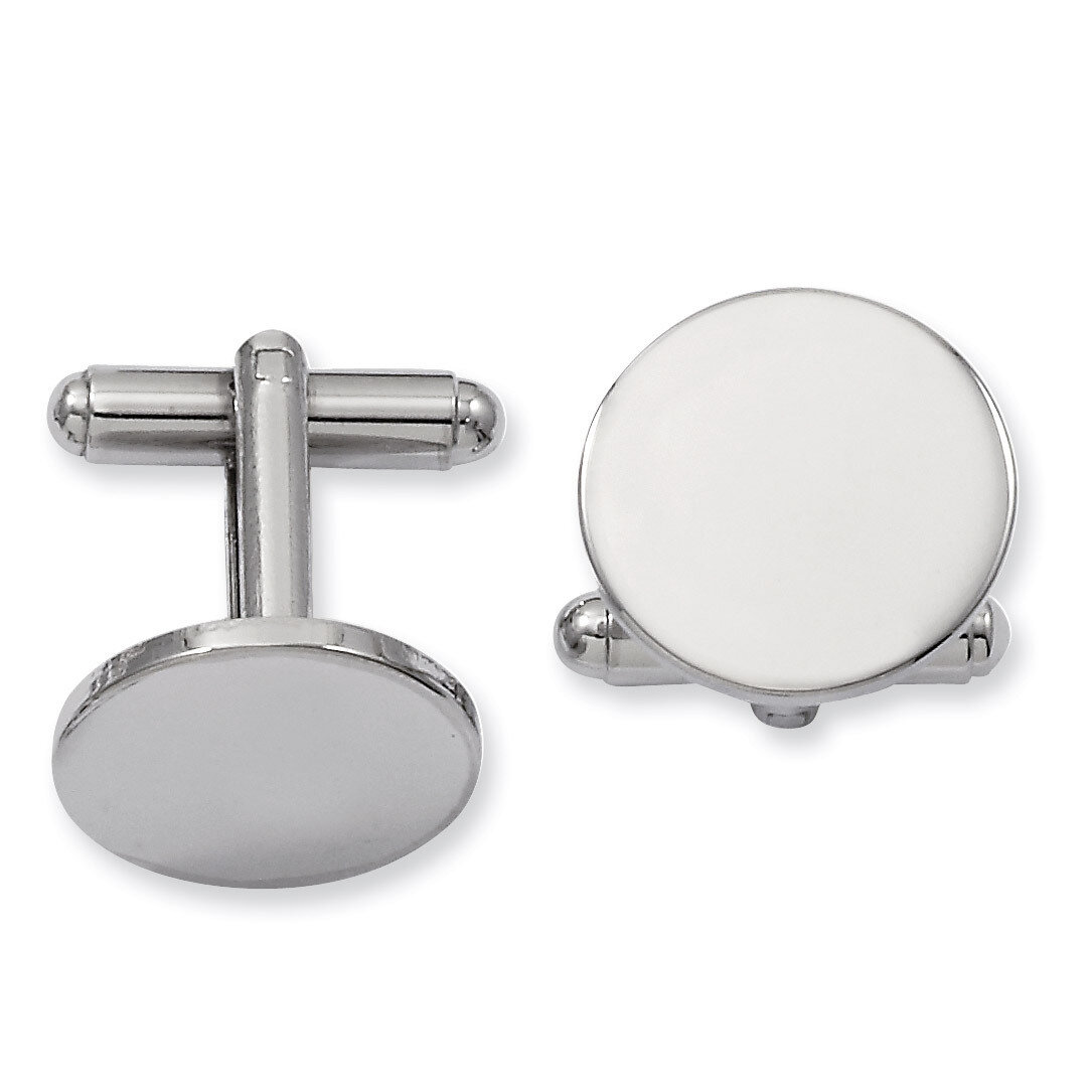 Kelly Waters Round Polished Cufflinks Rhodium-plated GP3774, MPN: GP3774, 886774644332