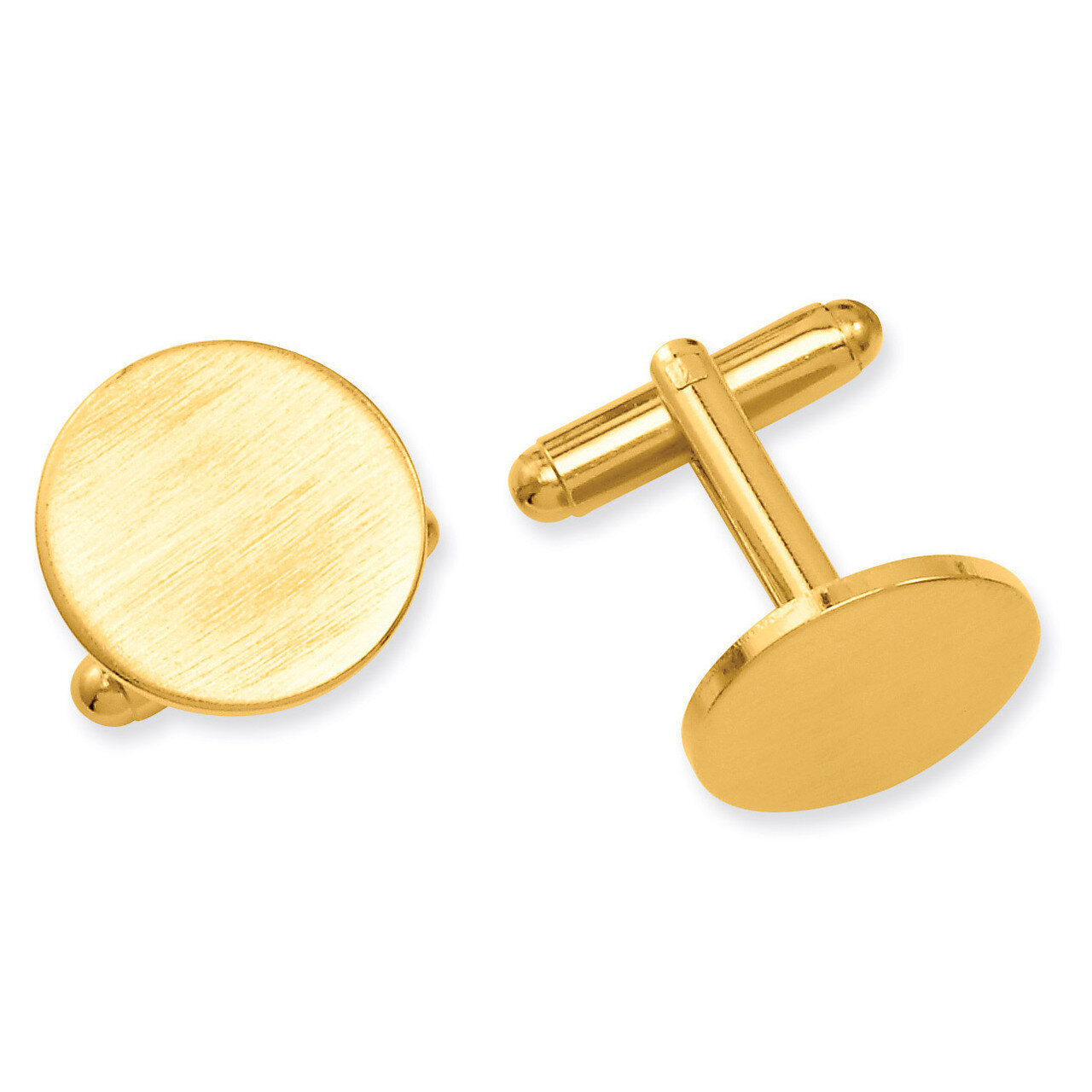 Kelly Waters Round Satin Cufflinks Gold-plated GP3780