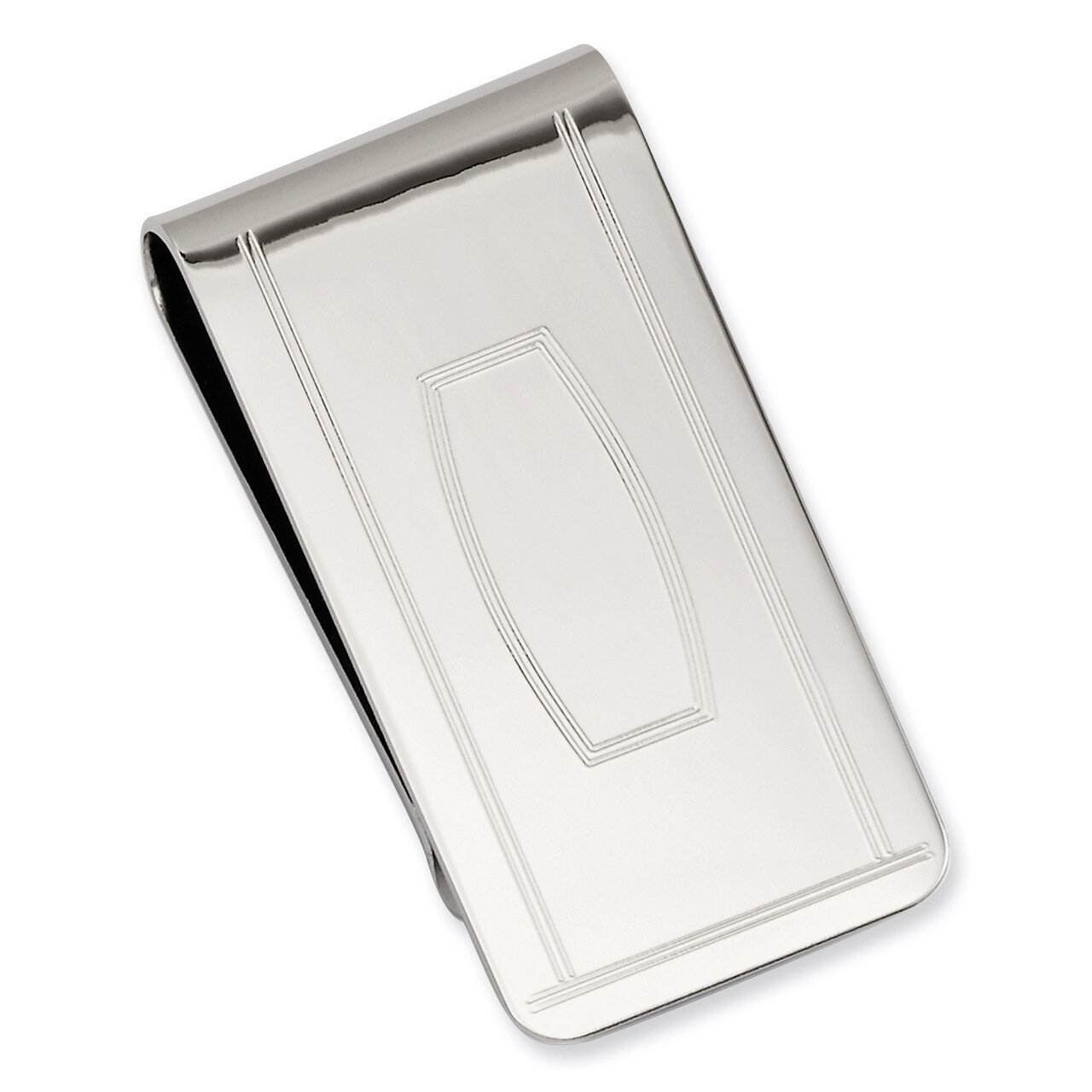 Kelly Waters with Engravable Area Money Clip Rhodium-plated GP3810, MPN: GP3810, 191101055256