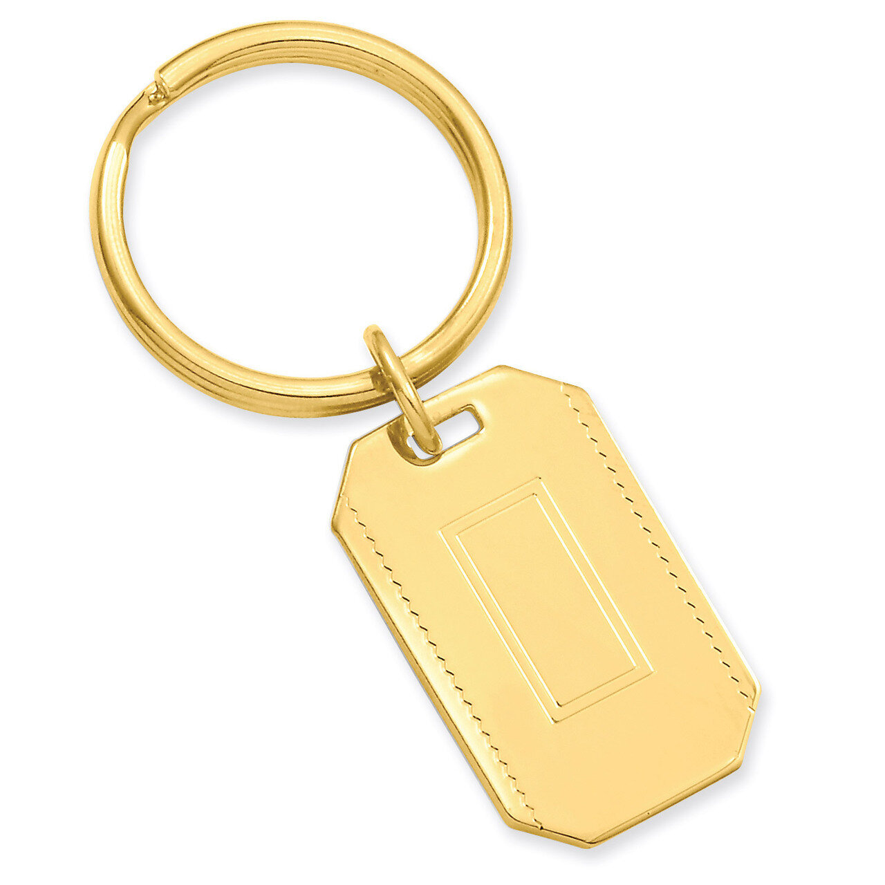 Kelly Waters with Engravable Area Key Ring Gold-plated GP3812