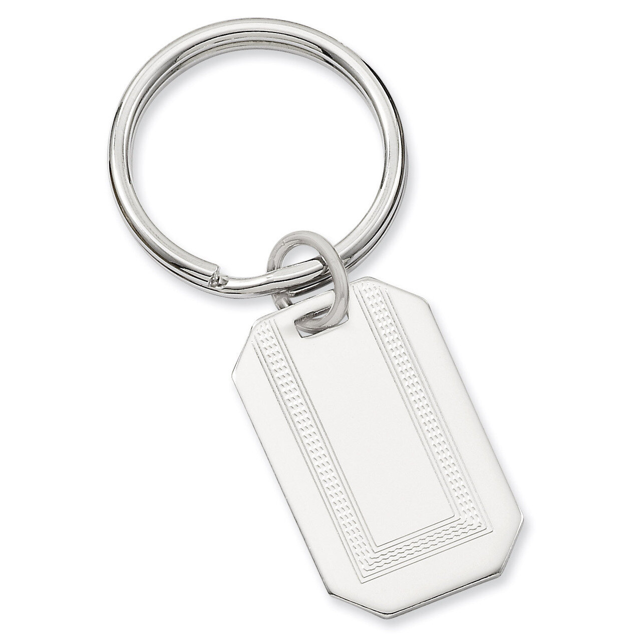 Kelly Waters with Engravable Area Key Ring Rhodium-plated Polished GP3822, MPN: GP3822, 196904085462