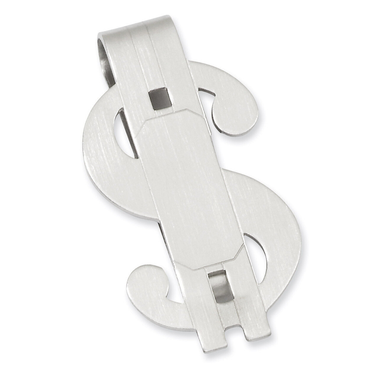 Kelly Waters Finish Dollar Sign Money Clip Rhodium-plated Satin GP3863, MPN: GP3863, 191101055218
