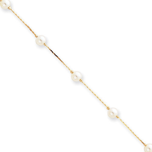 Kelly Waters White Simulated Pearl Bracelet 8.25 Inch Gold-plated KW195-8.25, MPN: KW195-8.25,