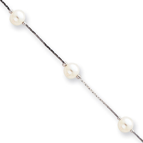 Kelly Waters White Simulated Pearl Bracelet 8.25 Inch Rhodium-plated KW196-8.25, MPN: KW196-8.25, 8…