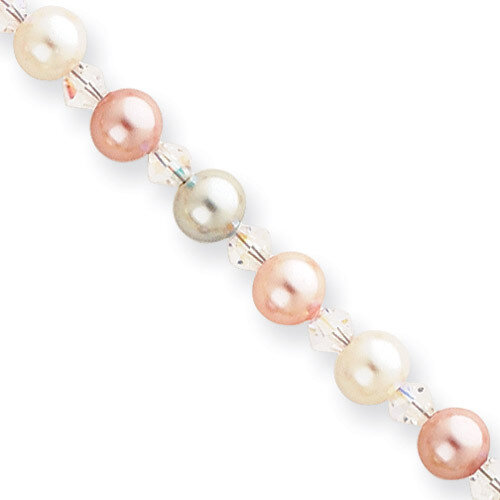 Kelly Waters Multicolored Simulated Pearl Bracelet 8.25 Inch Rhodium-plated KW198-8.25, MPN: KW198-…