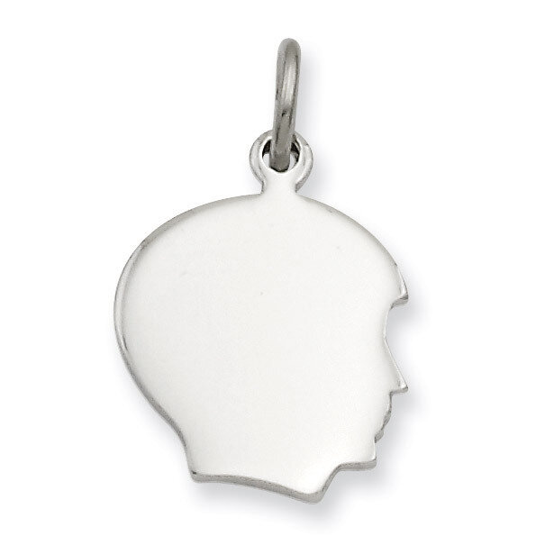Kelly Waters Small Engravable Boy&#39;s Head Charm Rhodium-plated KW369, MPN: KW369, 191101487897