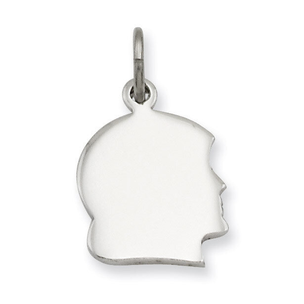 Kelly Waters Small Engravable Girl&#39;s Head Charm Rhodium-plated KW372, MPN: KW372, 191101487866