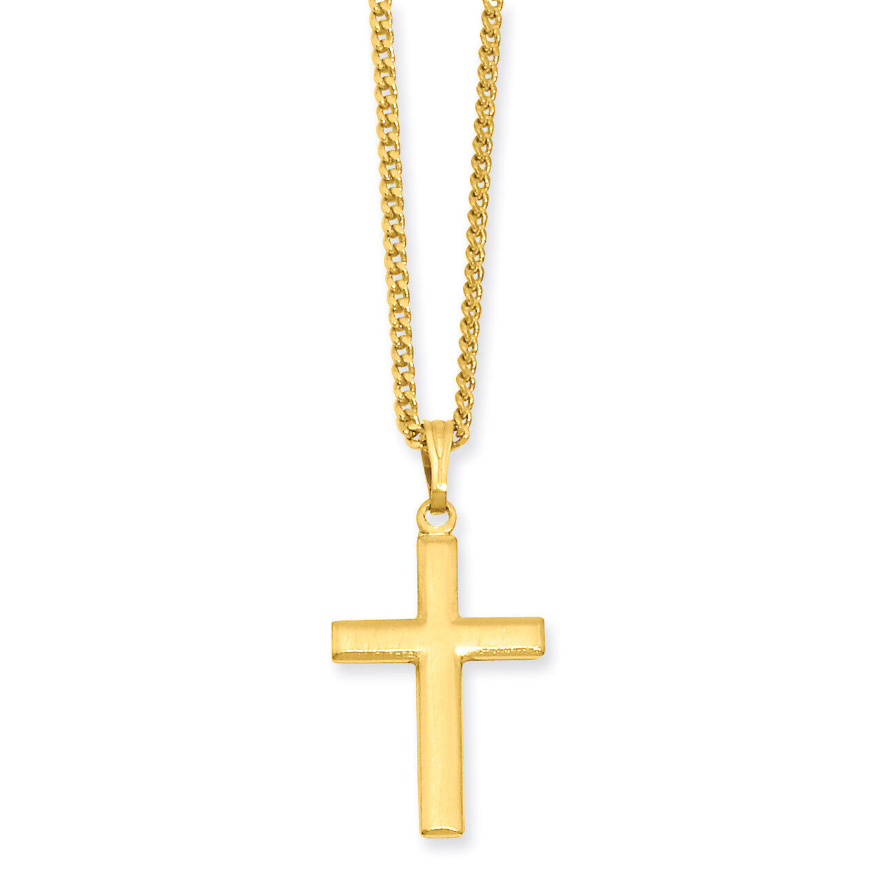 Kelly Waters Medium Cross Necklace 18 Inch Gold-plated KW399-18