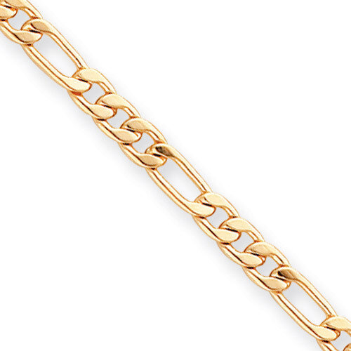 Kelly Waters 5mm Figaro Bracelet 7.25 Inch Gold-plated KW477-7.25
