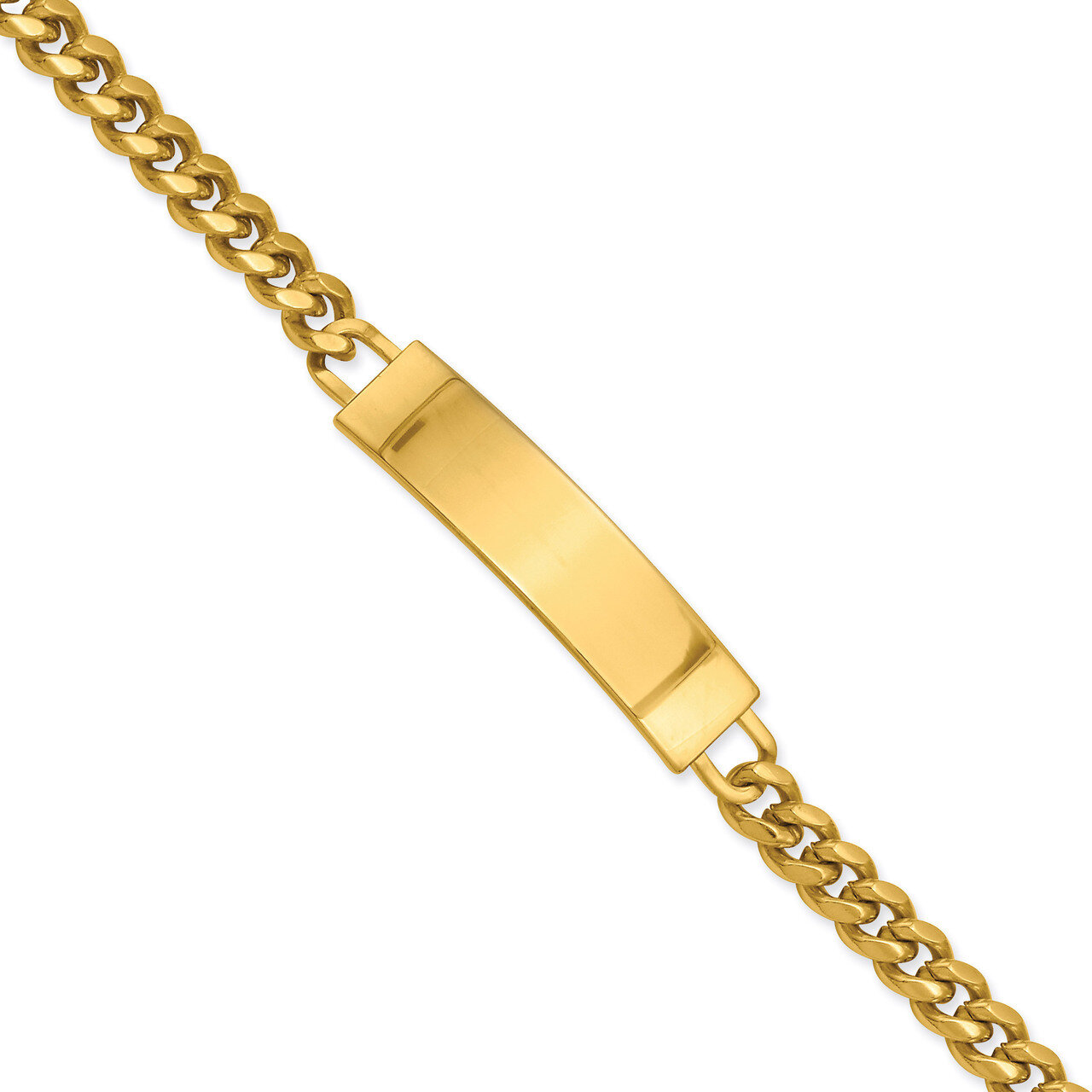 Kelly Waters Large Polished ID Bracelet 8.25 Inch Gold-plated KW518-8.25, MPN: KW518-8.25, 19110148…