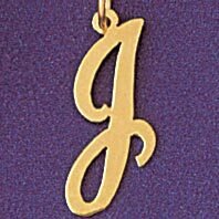 Dazzlers Jewelry Initial J Pendant Necklace Charm Bracelet in Yellow, White or Rose Gold 9561j, MPN…