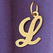 Dazzlers Jewelry Initial L Pendant Necklace Charm Bracelet in Yellow, White or Rose Gold 9561l, MPN…